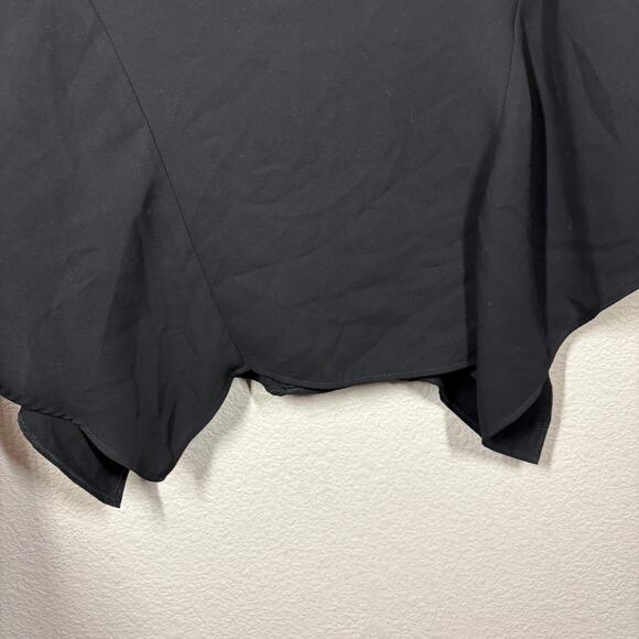 Elliott Lauren 6 Lori K Knee Length Skirt Draped Black Flared Handkerchief Hem - Picture 4 of 8